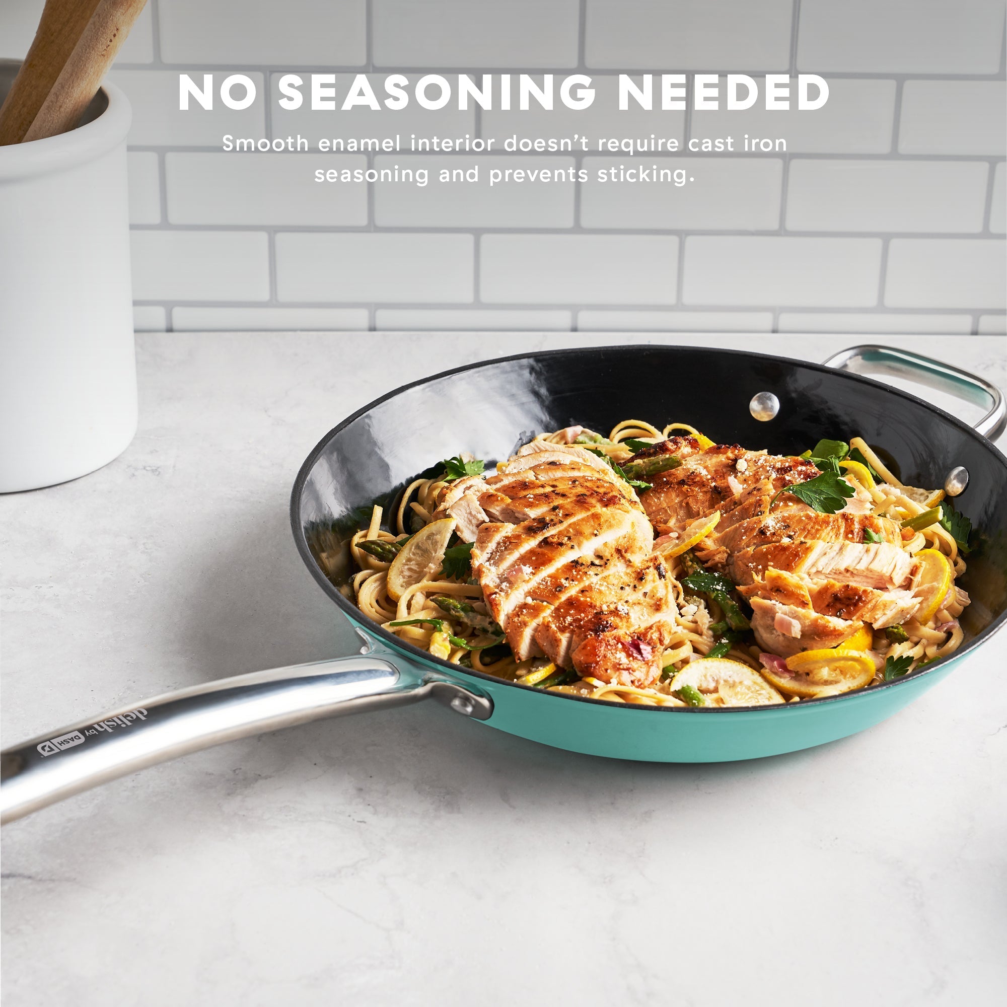 Delish by 12" Lightweight Cast Iron Skillet