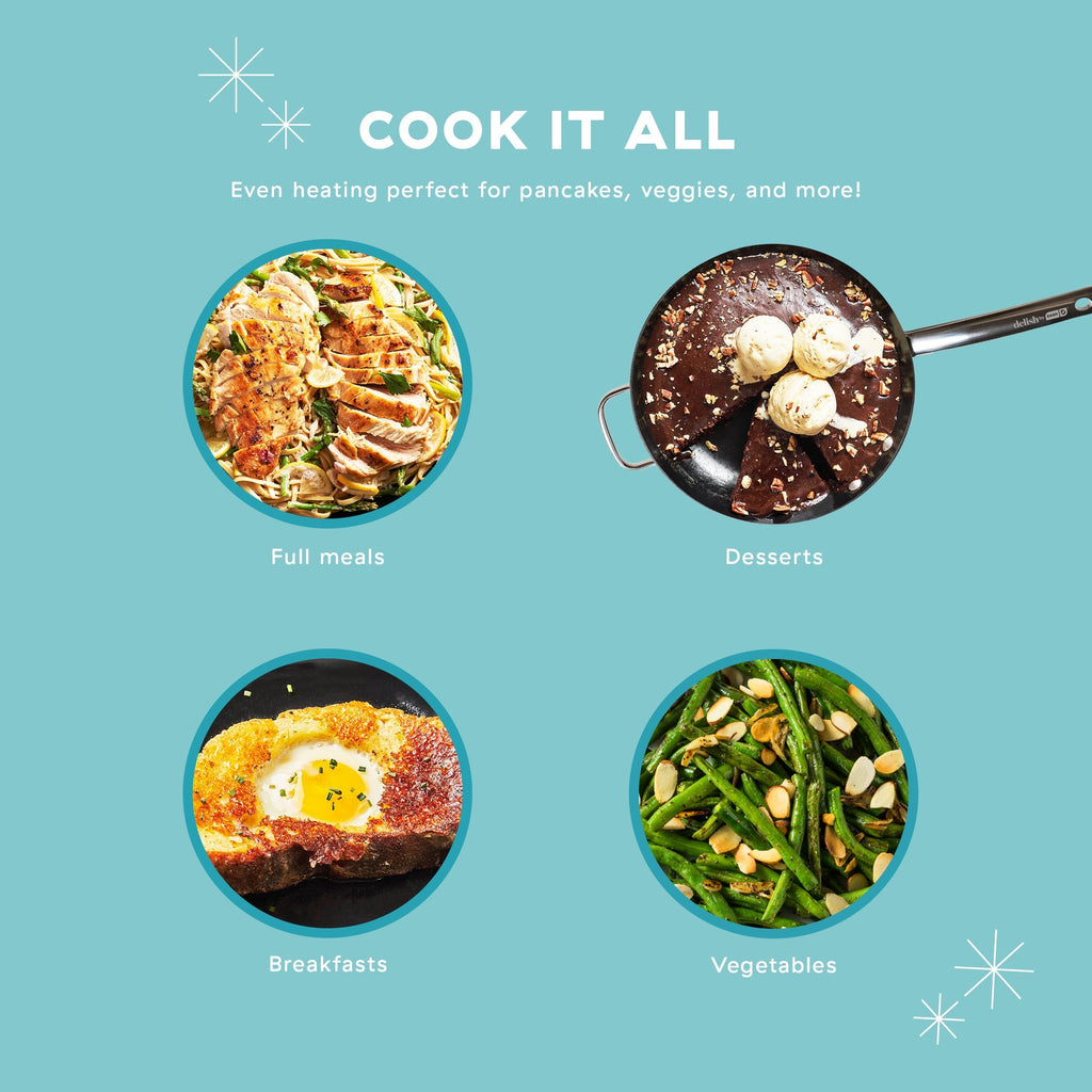 Delish by 12" Lightweight Cast Iron Skillet