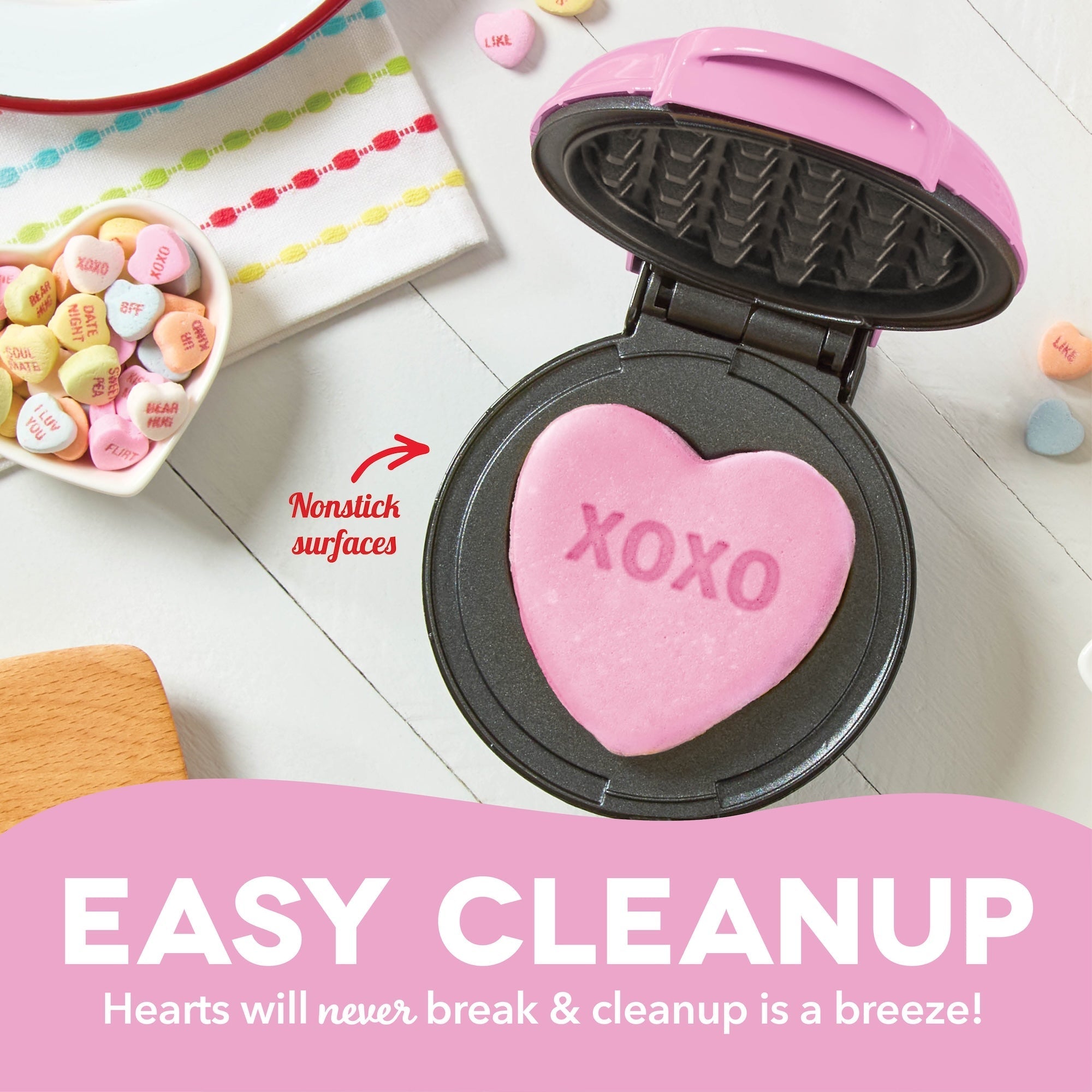 x Sweethearts® Mini Waffle Maker