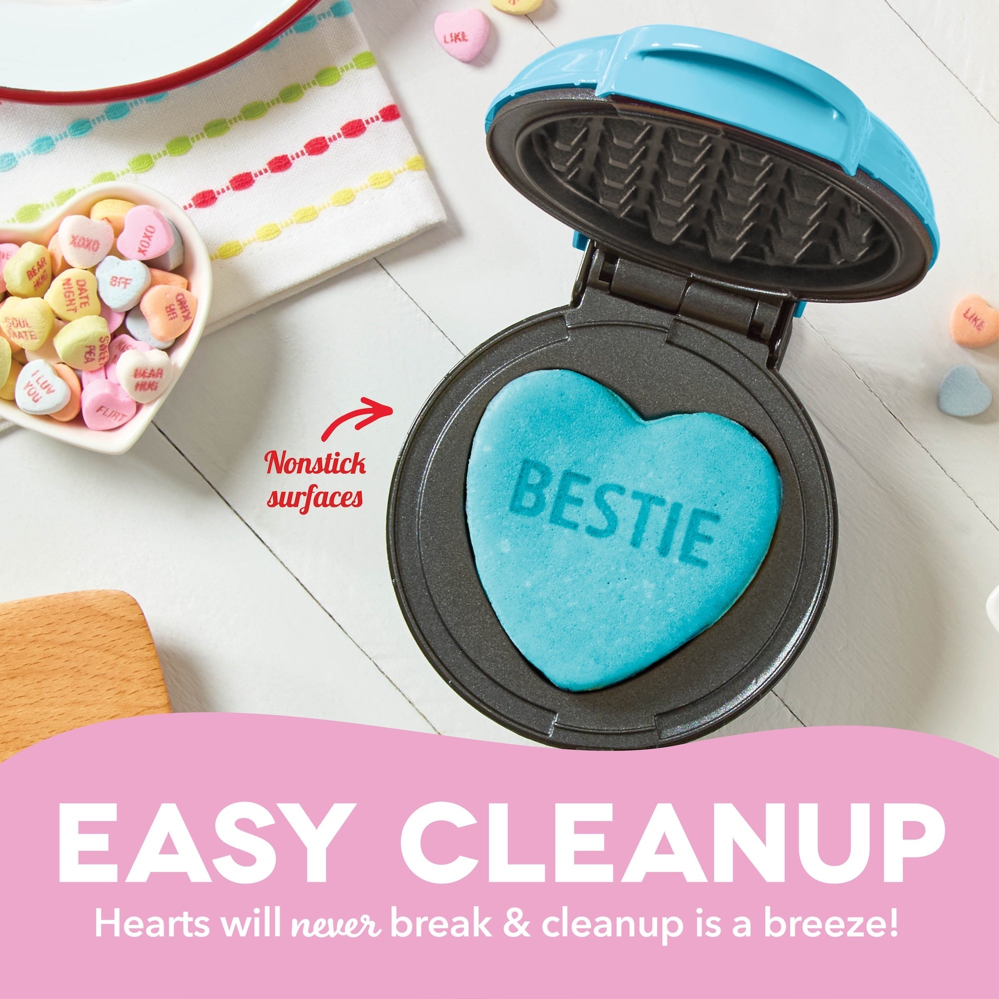 x Sweethearts® Mini Waffle Maker